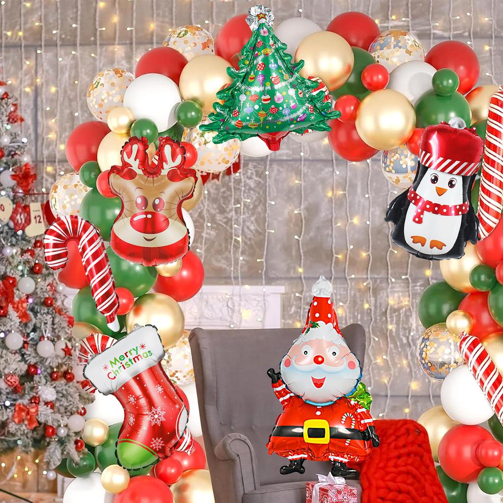 6pcs/set 16 inch mini Christmas balloon set, Christmas decoration, Christmas gift balloon