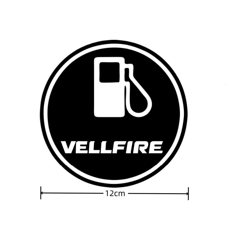 Car Tank Cover Sticker, Wellfire Car Fuel Outlet Decal, Fuel Vent Cover, Sticker, Car Sticker 1 Piece (Black, Wellfire)