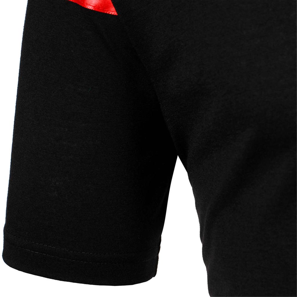 Pánská patchworková košile na jaro a léto pro volný čas s klopou a krátkými rukávy