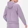 Fila Athletics Solid Logo High Elastic Breathable Sports Knitted Hoodie Women Hoodies Midnight-Purple A11W231504F-PU
