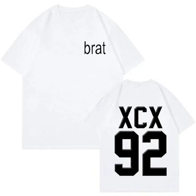 Charli XCX Brat Harajuku Print Women TShirt Street Korean Short Sleeve Summer Cotton Punk Tops Sudaderas Comfortable Clothes