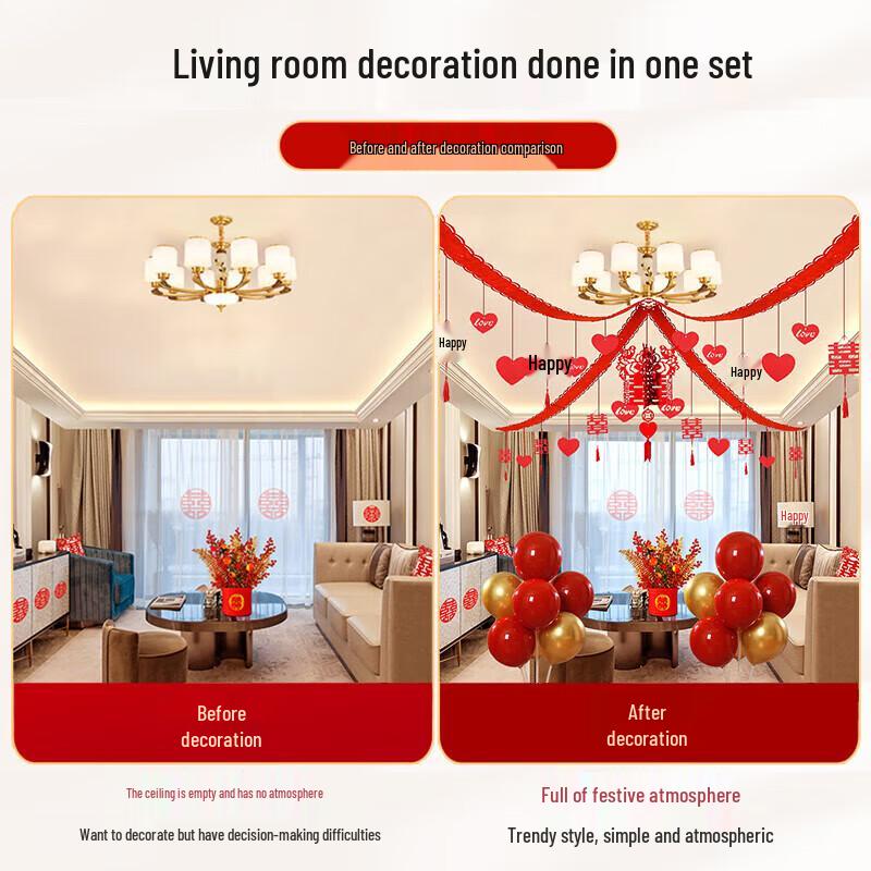 Shicai Wedding Room Ceiling Decoration Set