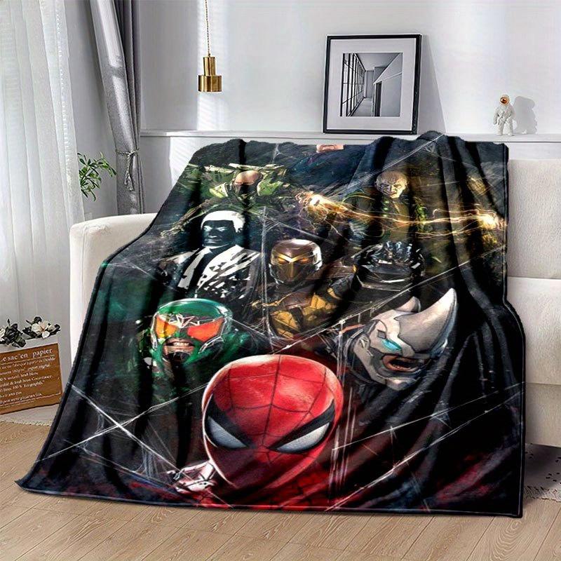 Spider-man Cute Printed Blanket Rectangular Soft Comfortable Modern Style Polyester