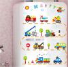 Cartoon cars children room wall stickers for kids room boy bedroom wall decals window poster 3D car wall sticker wallpaper