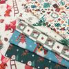 1m/2m/3m Encrypted Cotton and Linen Christmas Themed Fabric for Christmas Decoration Fabric Table Cloth Door Curtain DIY Fabric