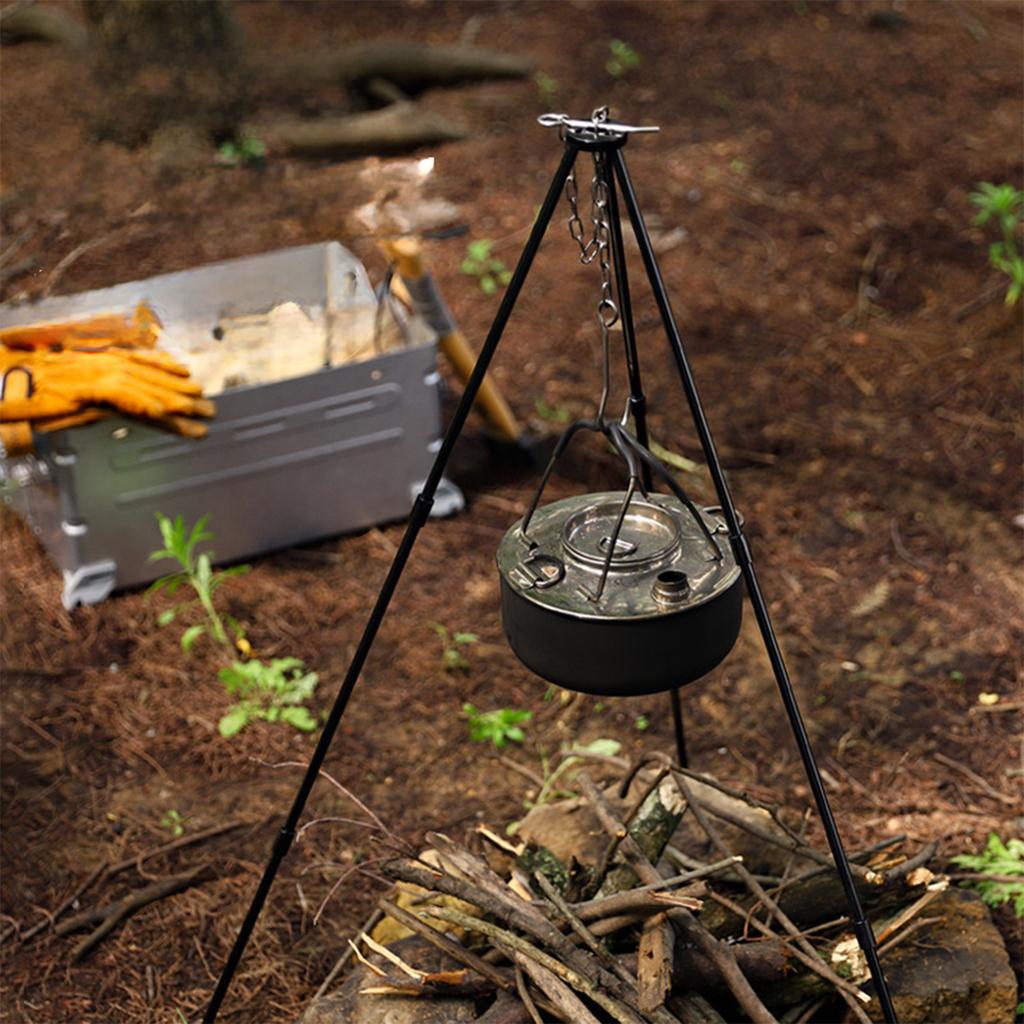 Outdoor Cooking Tripod Stand, Adjustable Campfire Rack for Camping and Picnic