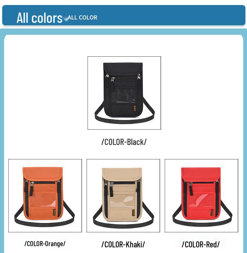 Multi-functional Anti-theft RFID Neck Lanyard: Portable ID & Passport Holder.