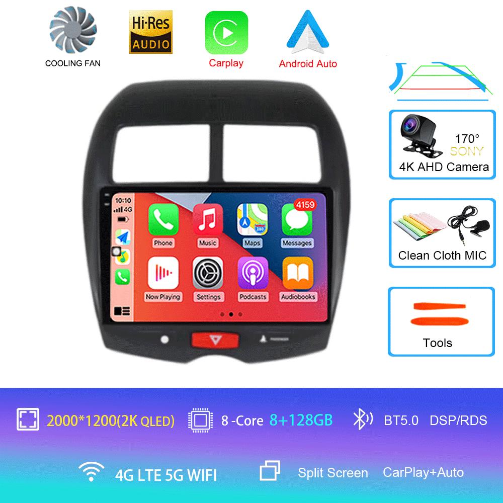 For Mitsubishi ASX 1 2010 2011 2012 2013 2014 2015 2016 Car Radio Android 14 Carplay GPS Multimedia Video Player 2din DVD Stereo