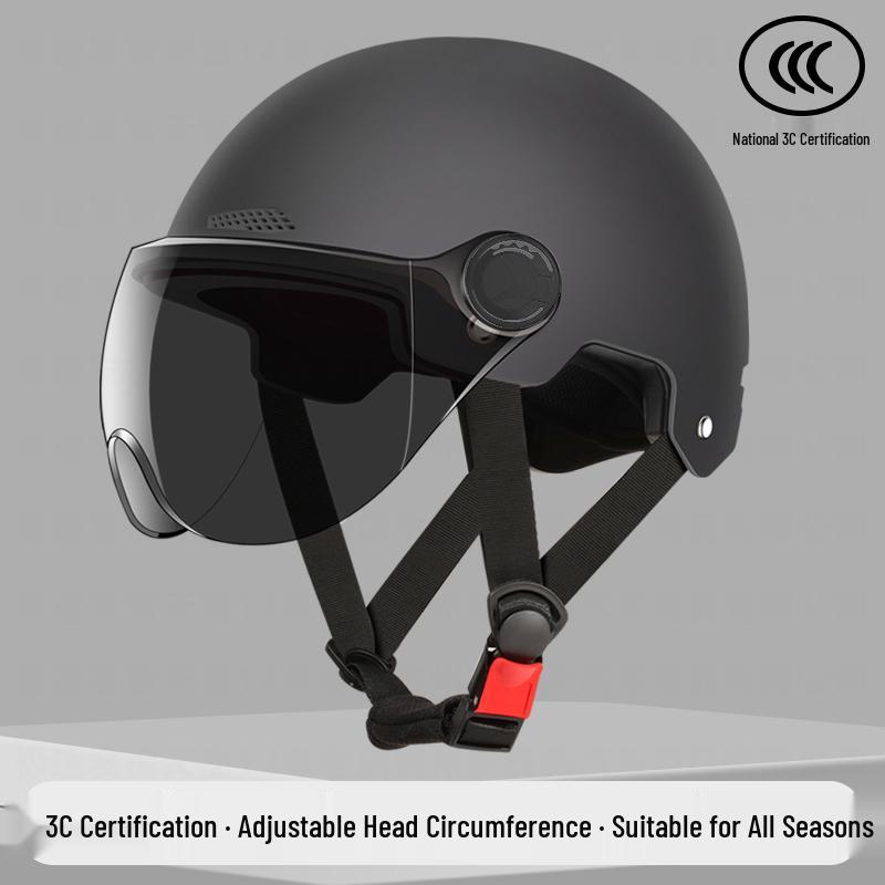 Universal 3C Certified Electric Bicycle Helmet with Sun Visor for Adults & Children - All-Season Safety Helmet for Men, Women & Scooter Riders