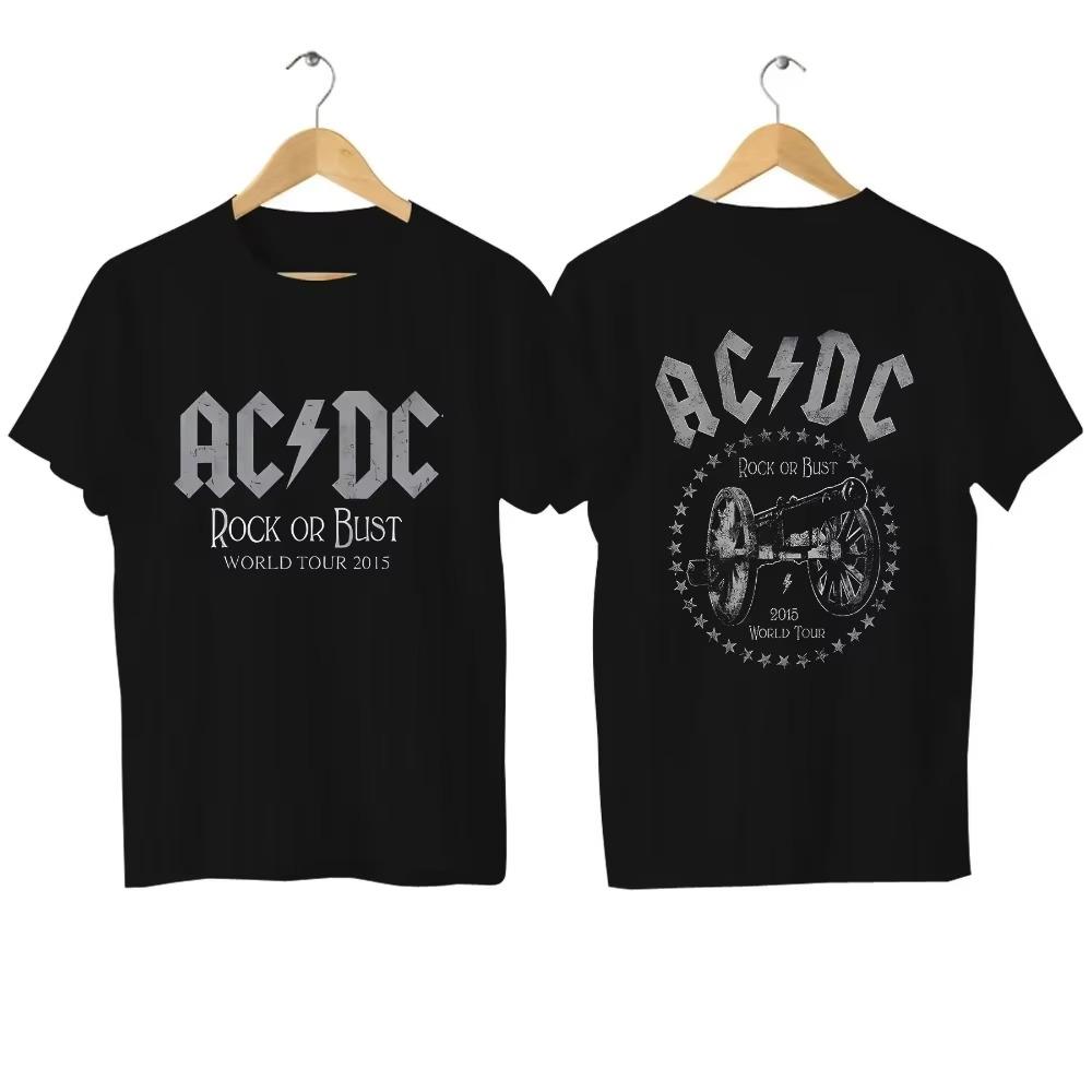 2024 AC PWRDUP Live DC Print Tshirt Graphic T Shirts Men Women Tee Cotton Hip Hop Band Fashion Oversized T-shirts Summer Clothes