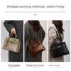 Vintage-Tragetasche mit Schloss, Damen-Schultertasche