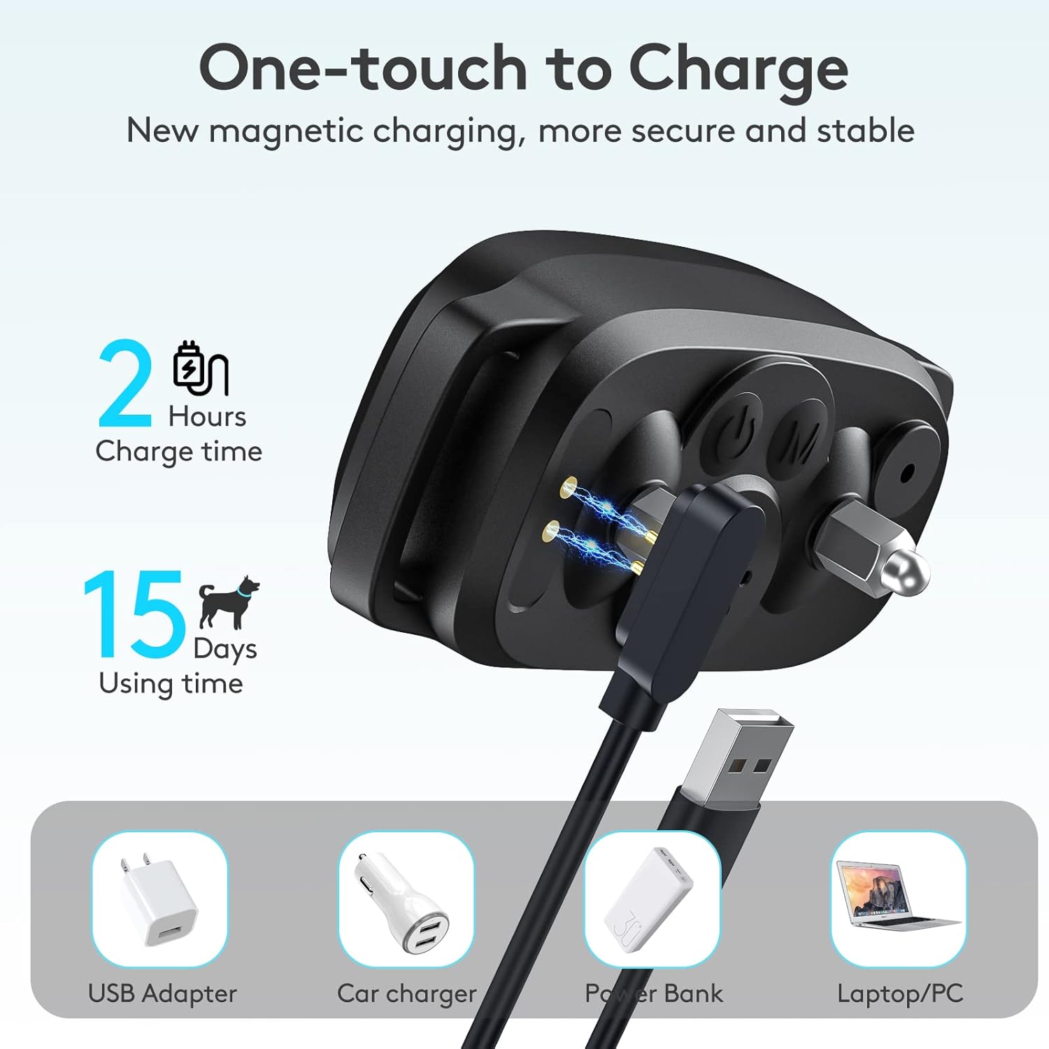 Dog Bark Collar Charging Cord, USB Magnetic Charging Cable Only Compatible Dog Bark Collar