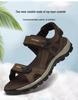 Men's Summer Velcro Cowhide Sandals: First-Layer Beach & Outdoor Wear