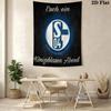 FC Schalke 04 logo  Wall Hanging Printed Fabric Blanket Decorative Tapestries for Bedroom Living Room Home Decor
