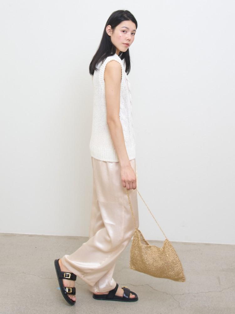 COTE28-1 Loose Fit Satin Pants
