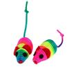 5Pcs Cat Toys Plush False Mouse Colorful Squeaker Sound Toy For Cats Kitten Bite Funny Playing