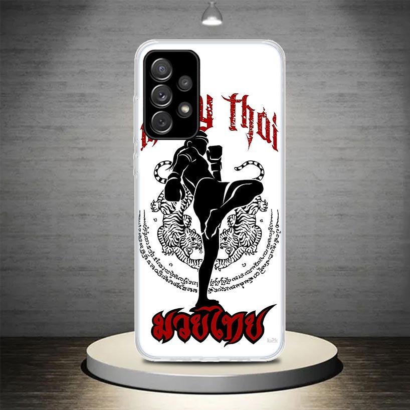 Muay Thai Fight Boxing Phone Case Cover For Samsung Galaxy A13 A14 A15 A16 A17 A53 A54 A55 A56 A33 A34 A35 A36 A23 A24 A25 A26 A