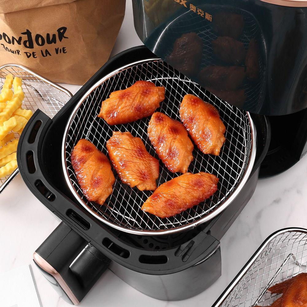 Non-Stick Grilling Rack Stackable Grill Basket Durable Airfryer Tray  Kitchen Gadgets