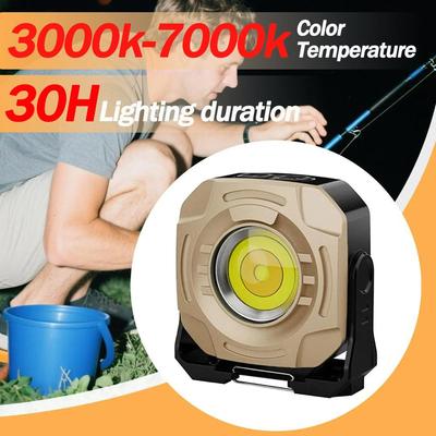 Work Light Rechargeable 360 Degree Rotating Waterproof 2400LM Rechargeable Lights Outdoor Flashlight for Gym Construction