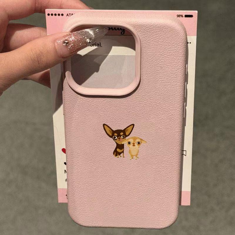 Cute Cartoon Chihuahua Puppy Print Phone Case For iPhone 17 16 15 14 11 12 13 Pro Max 17 Air X XR XS 14 15 Plus Shockproof Cover