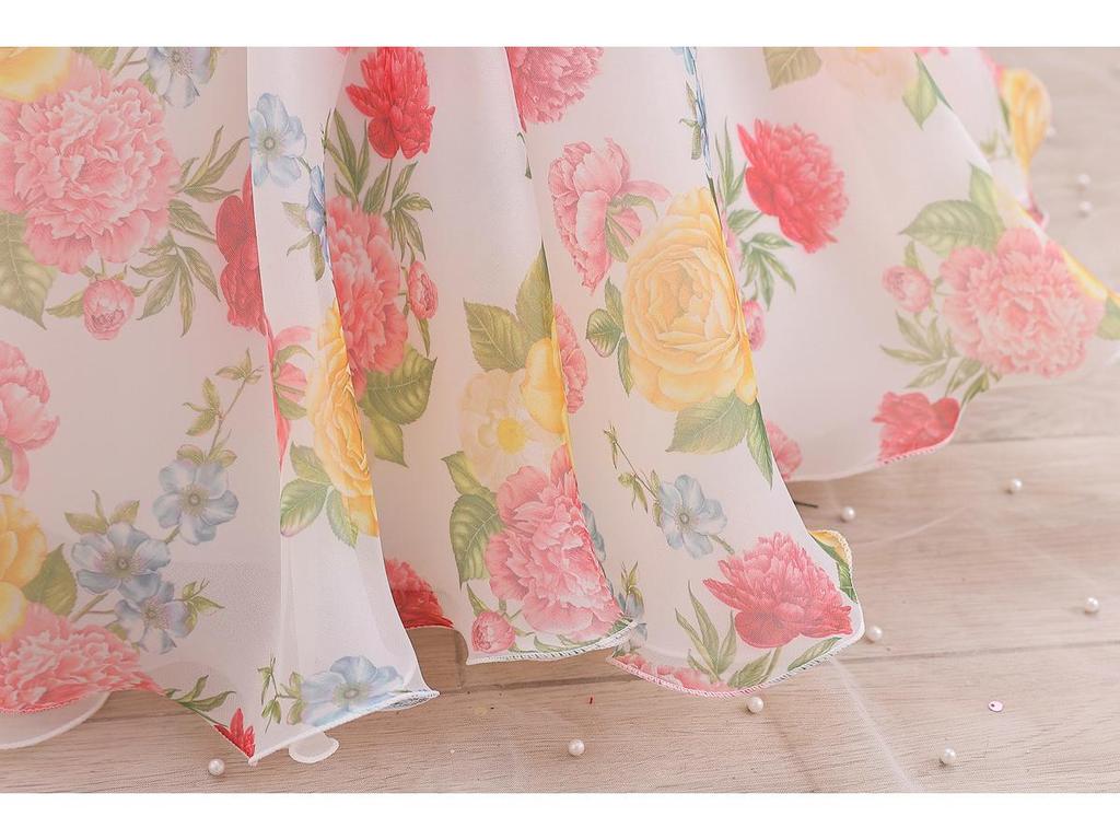 2025 New Style Cotton Blend Princess Evening Dress for Girls