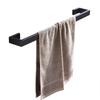 Stainless Steel Black Towel Rack Set - Bathroom Towel Bar & Shelf Accessories