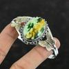 Australian Chrome Chalcedony Bangle Real Gemstone Cuff Bracelet 925 Sterling Silver Bangle 18K Gold Plated Butterfly Cuff Adjustable Bangle