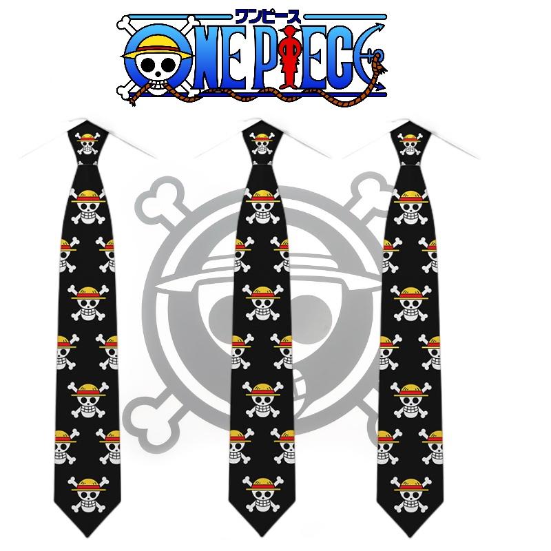 Pieces Tie One Ship Logo Necktie Shirt Accessories Anime Party Men Decoration