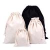 Grande Borsa con Coulisse in Tela di Cotone Beige per Stampa Logo Personalizzato
