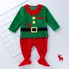 Newborn Infant Baby Boys Girls Christmas Thick Warm Jumpsuit Playsuit Romper Hat