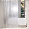 Waterproof Bathroom Shower Curtain Transparent Bathroom Curtain with Hooks Thickened Bathing Sheer Wide Bath Curtain