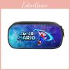 Mario Cartoon Kids Pencil Case With Polyester Material For School Supplies