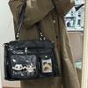 Japanese Y2k Itabag Lolita Girls Crossbody Bag Fashion Harajuku  Handbag Multi-pocket Badge Transparent Display Shoulder Bag