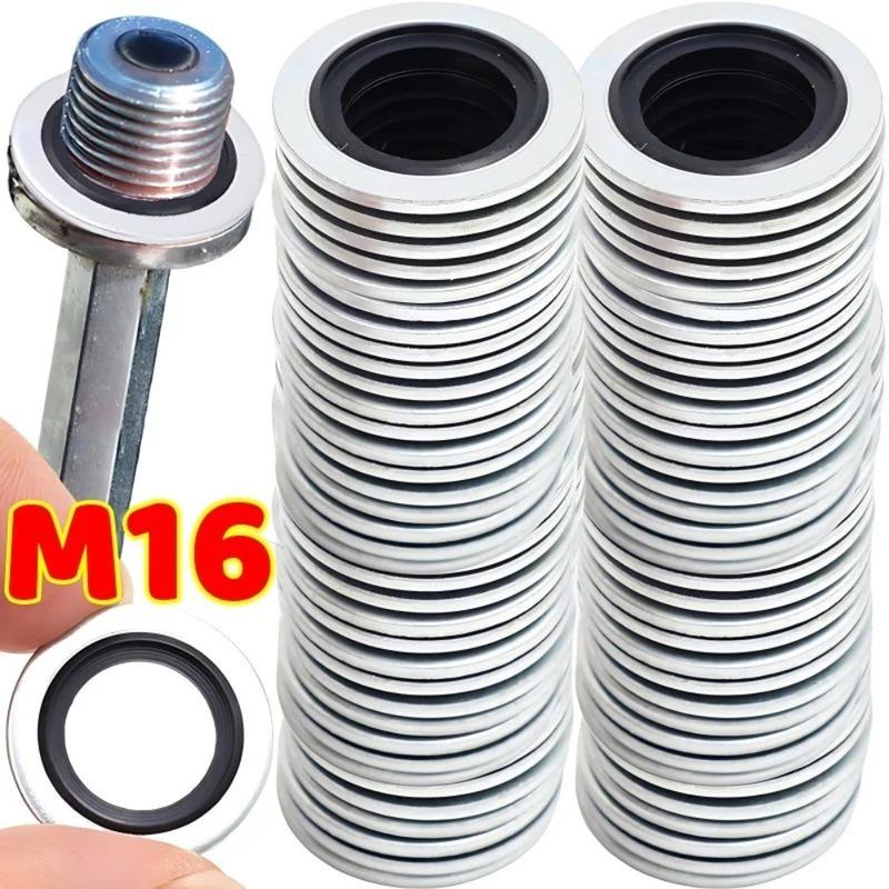 Car Oil Sump Drain Plug Sealing Gaskets Rings Washer OEM110265505R for Peugeot Citroën Renault A6079970345 Auto Accessories