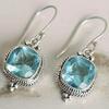 Gorgeous Silver Color Water Drop Earrings Inlaid Natural Stone Dangle Earrings for Women Bridal Engagement Wedding Jewelry Gifts