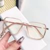 Photochromic Glasses Women'S Square Anti-Blue Flat Glasses Fashion Outdoor Casual Sunglasses Vintage