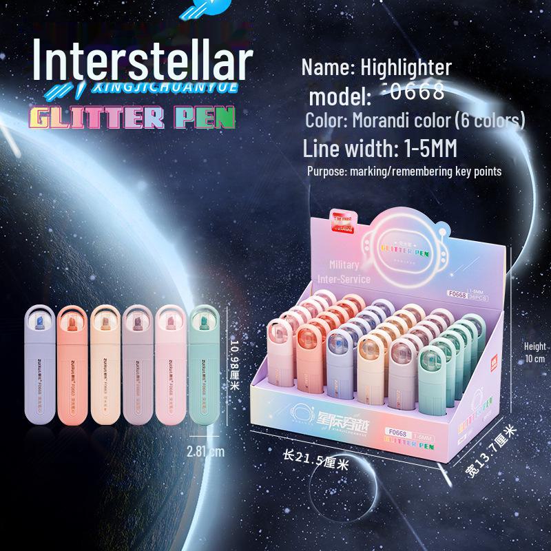 

Набор флуоресцентных маркеров Creative Capsule с мягкой головкой и дисплеем для защиты глаз Inclined Tip