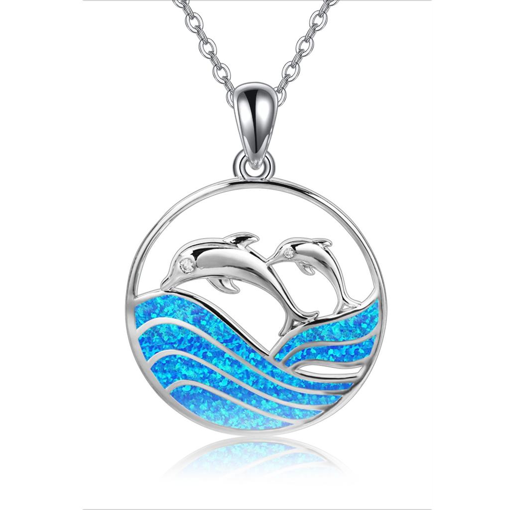 Bohemia Imitation Oval White Opal Pendant Necklace For Women Girl Party Glamour Jewelry Engagement Wedding Band Accessories