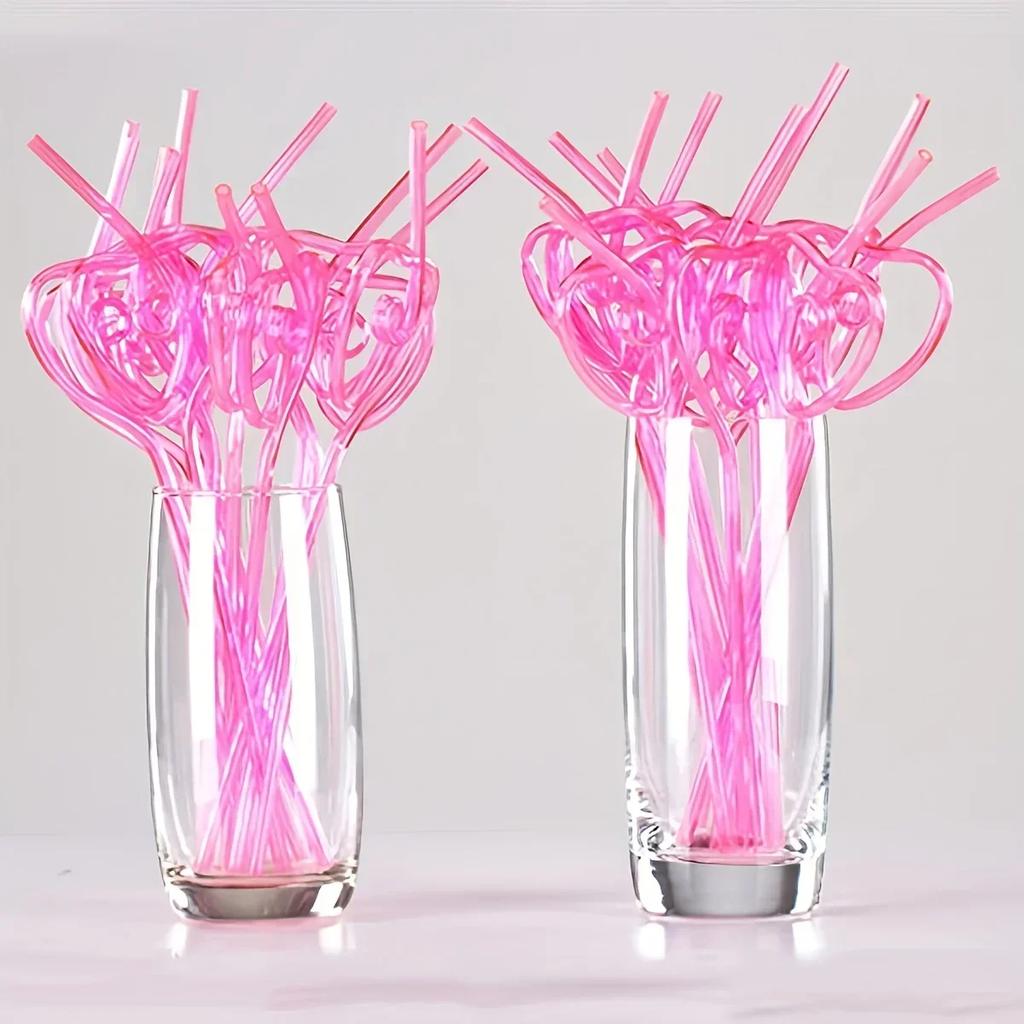 5/10/15PCS Bridal Shower Straws Love Heart Drinking Straw Bride To Be Wedding Decoration Bachelorette Party Team Bride Gift