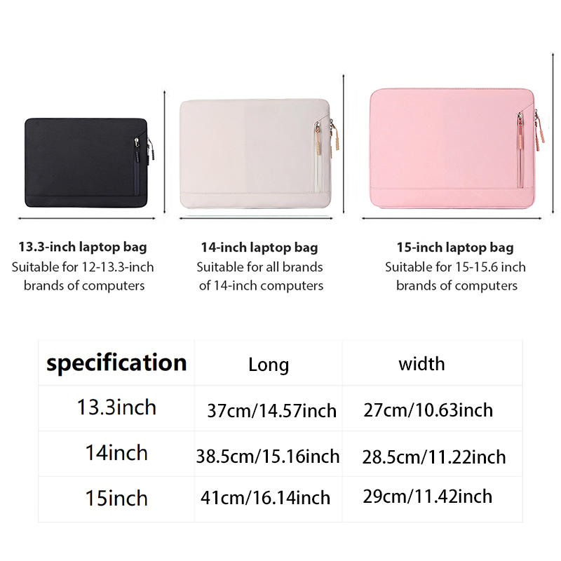 Laptop 13.3 14.6 15.6 Inch Waterproof Tablet Notebook Bag For MacBook Air Pro Lenovo Hp Dell Men Women Laptop Tablet Case