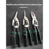 10 Inch Industrial Tin Snips, Cuts Stainless Steel Sheet Metal, Galvanized Iron with Compound Leverage for Heavy Duty Work