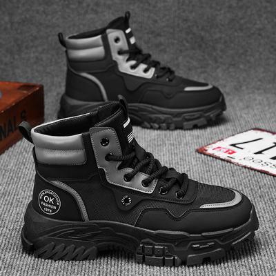 Martin Boots Men's Shoes Autumn and Winter New High-top Tooling Shoes Men's Trend Versatile Platform Sports Casual Short Boots