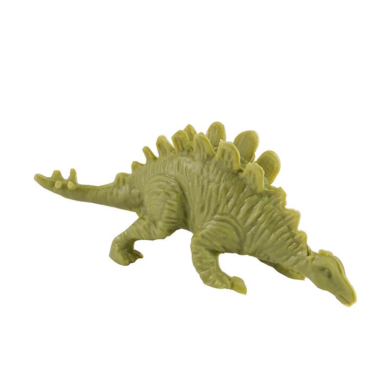 Mini Soft Rubber Dinosaur Model - Solid Color Archaeological Toy Capsule Machine Accessory