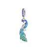 NEW Fine S925 Silver Pink Glass Flamingo Dangle Bead Pendat Fit Original  Bracelet Jewelry Shiny Colored Zircon Bird Charm