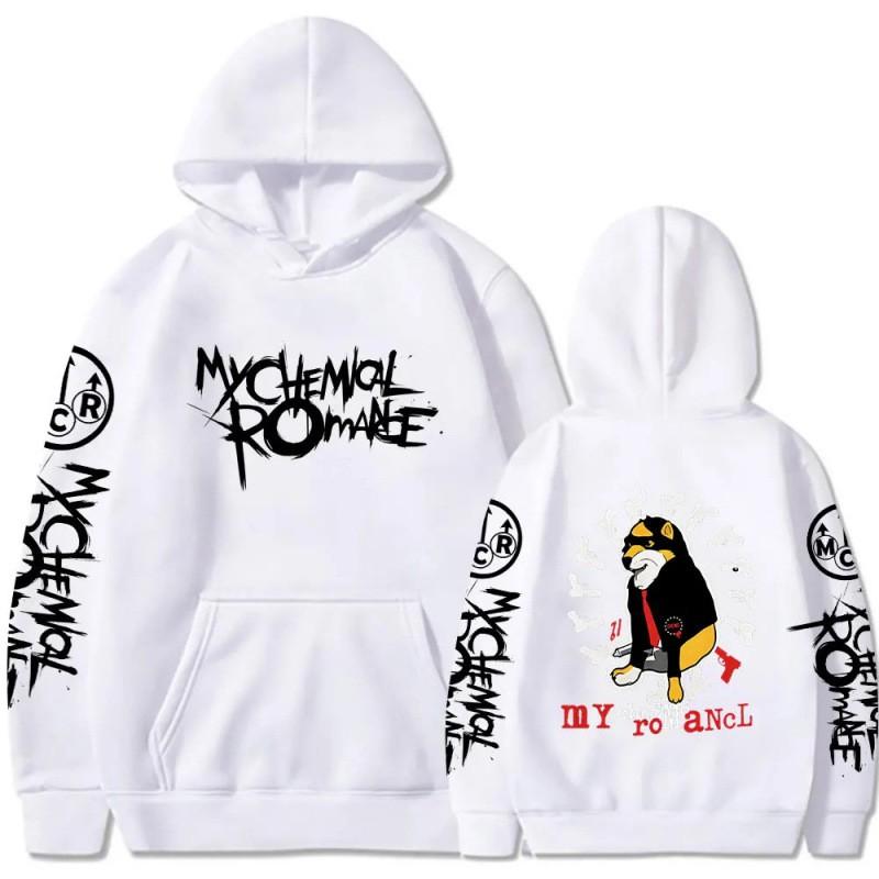 My Chemical Romance Rockband Hoodie Herren - Schwarze Baumwollmischung Grafik Pullover Sweatshirt Herbst Freizeitkleidung