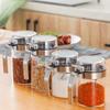 YOMDID Seasoning Pot Glass Bottle Condiment Storage Box Salt Pepper Pot Sugar Flavoring Container With PP Lid Kitchen Supplies
