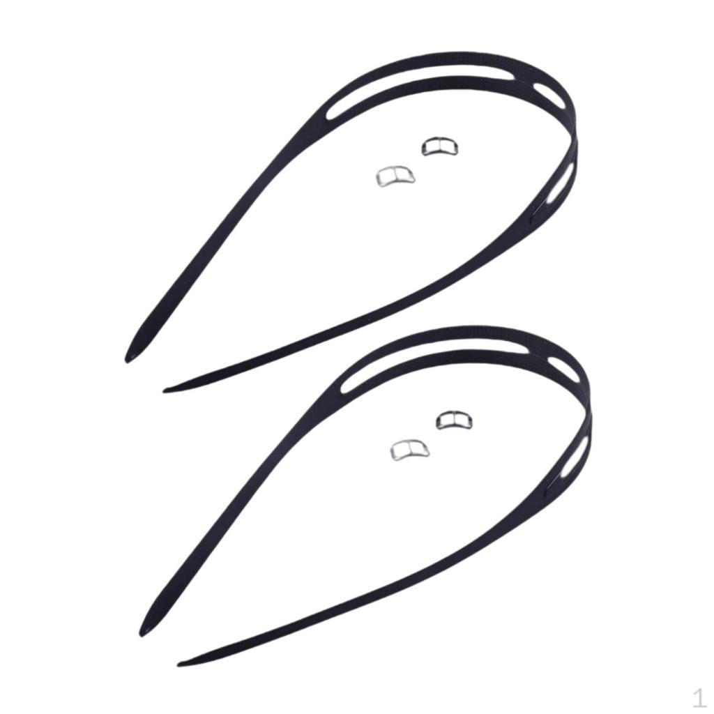 Универсальные силиконовые ремешки для плавания, 2 шт., с 4 зажимами, для серфинга и дайвинга чёрный