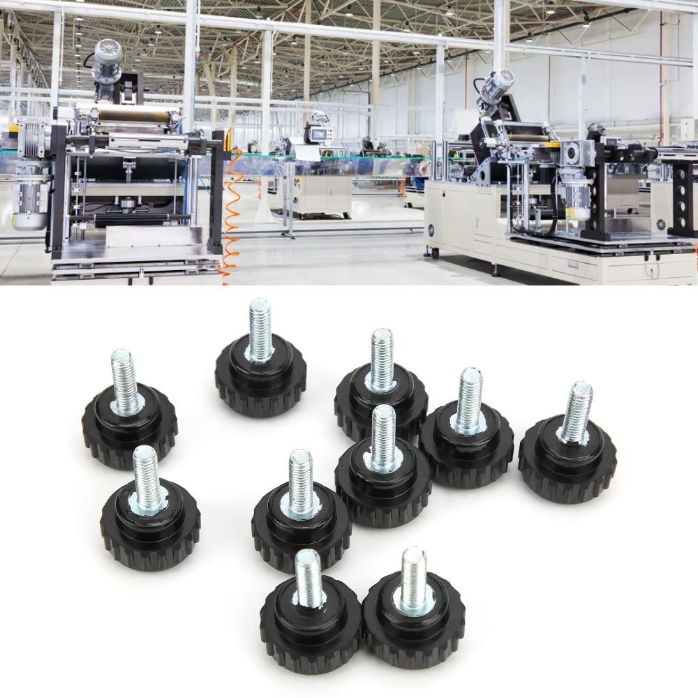 20pcs Round Clamping Knob Male Thread Knurled Grip Knob Straight Hand Grip Twist Nut Lathe