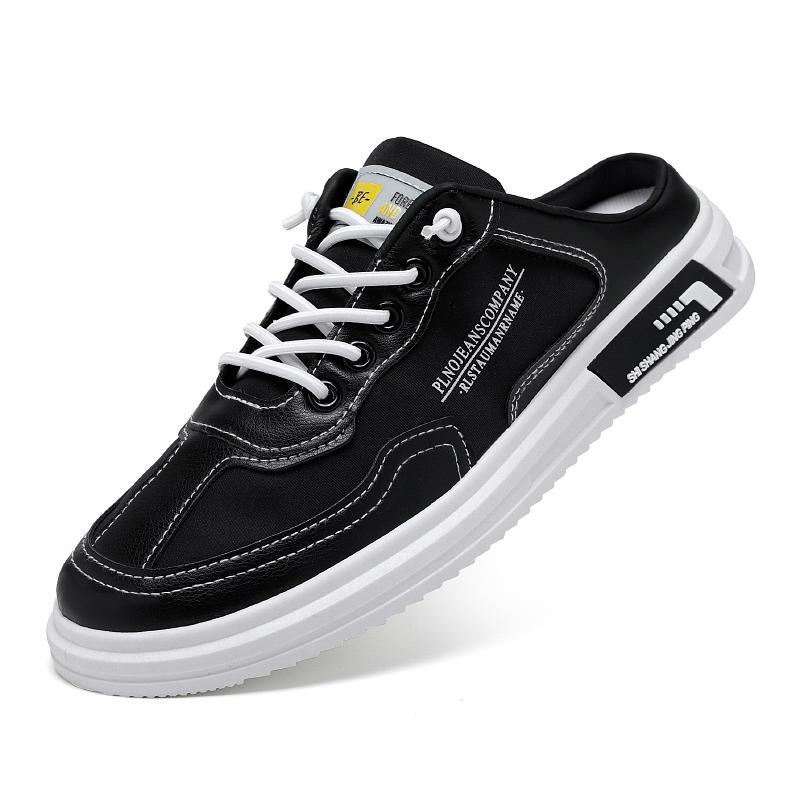 

новые мужские удобные летние спортивные туфли для улицы сетчатые летние повседневные туфли спортивные полутапочки теннис мужской 39 чёрный