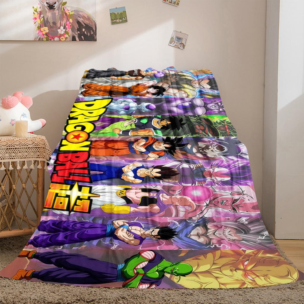 1 ks flanelová deka s potiskem DRAGON BALL, Vysoká kvalita, Pro všechna roční období, Domácí dekorace, Teplo a pohodlí, Perfektní jako vánoční dárky